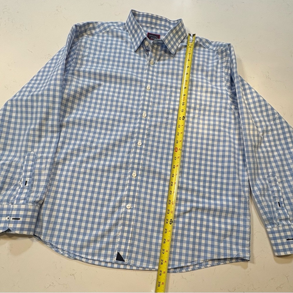 UNTUCKit Men’s Blue and White Casual Button Down Shirt long sleeve XXL EUC